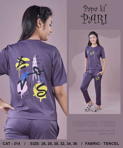 Cat 314 Papa Ki Pari Tencil Lycra Girls Pant Set Exporter Gujarat