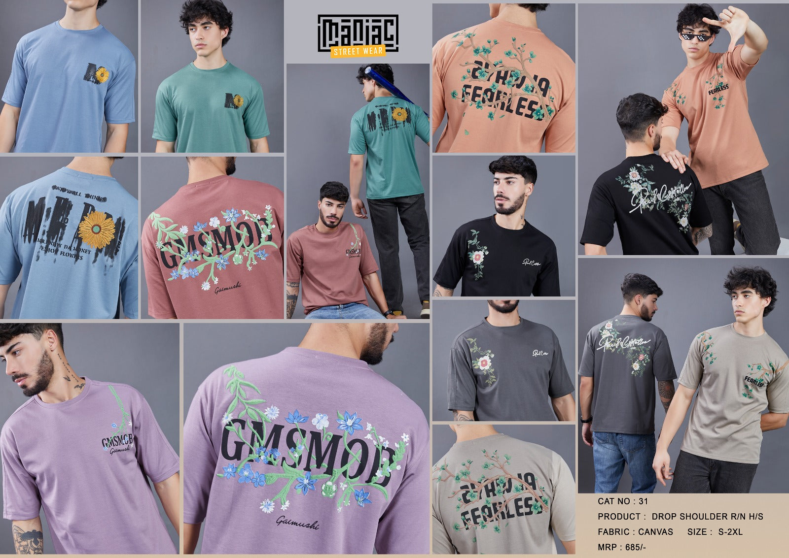 Cat 31 Maniac Canvas Mens Tshirts Wholesale Price