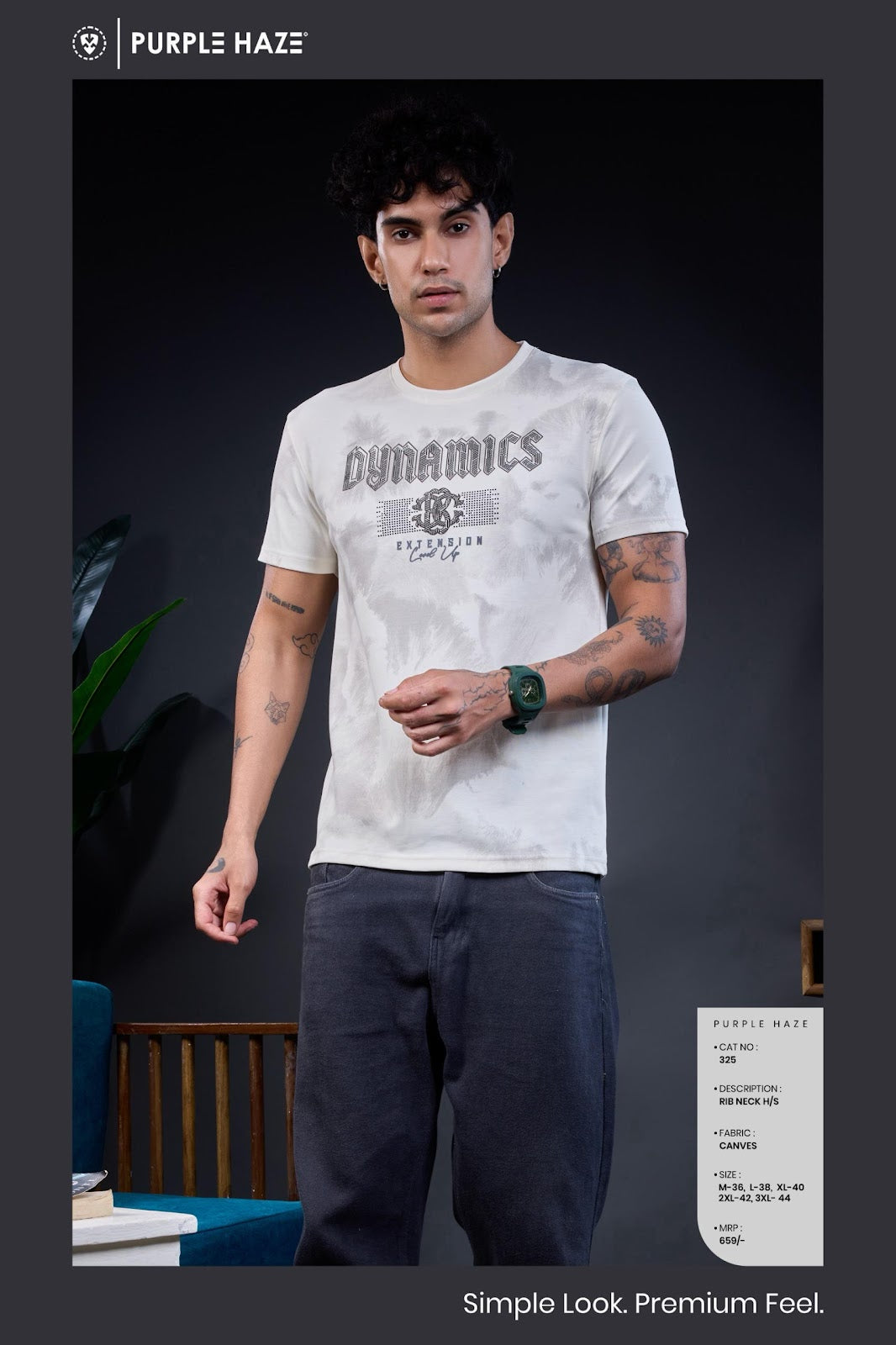 Cat 325 Purple Haze Knit Mens Tshirts Supplier Gujarat