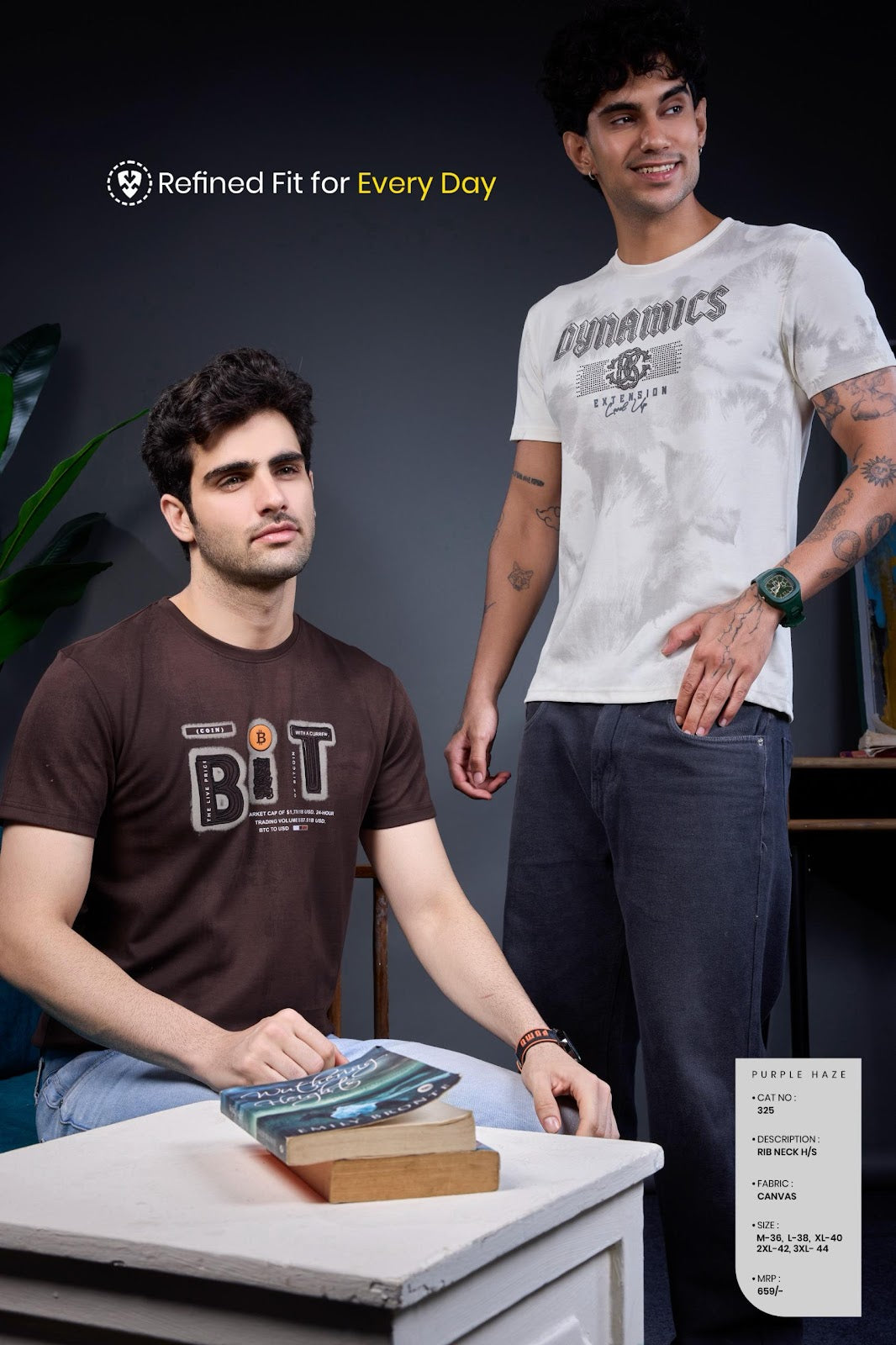 Cat 325 Purple Haze Knit Mens Tshirts Supplier Gujarat