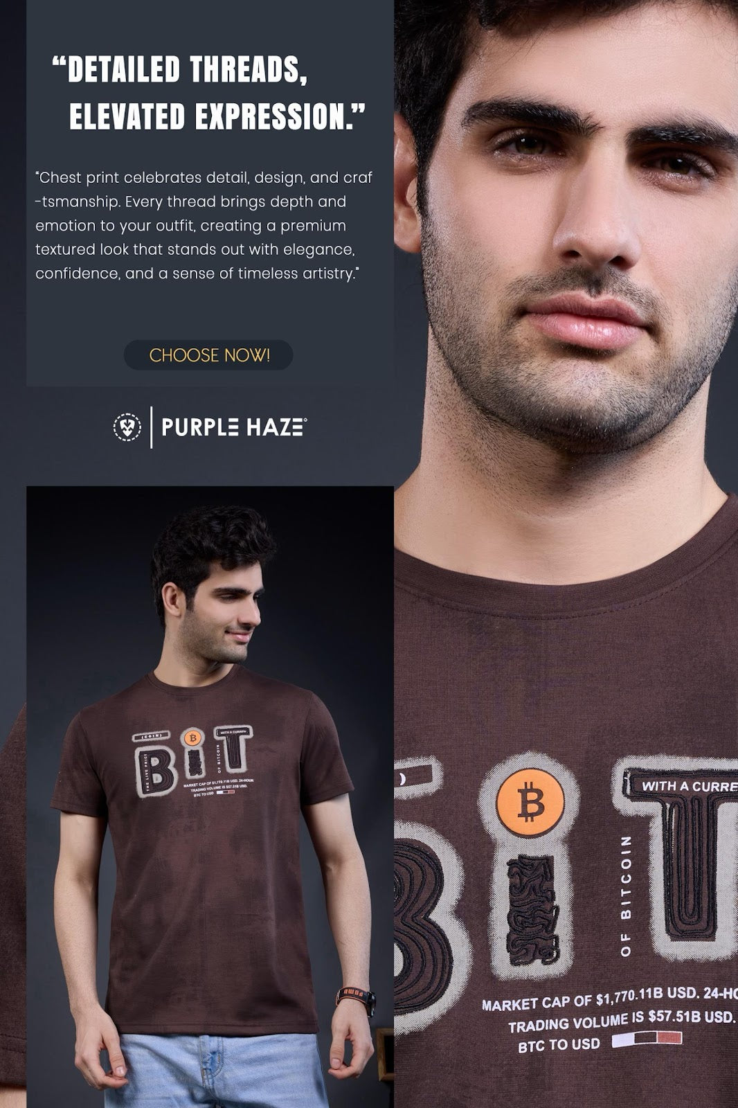Cat 325 Purple Haze Knit Mens Tshirts Supplier Gujarat