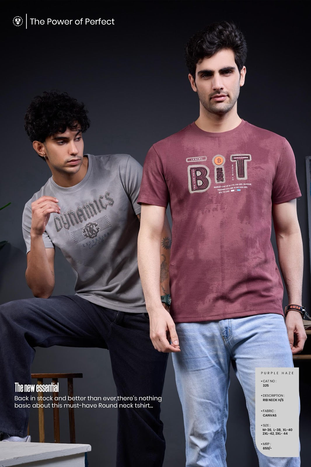 Cat 325 Purple Haze Knit Mens Tshirts Supplier Gujarat