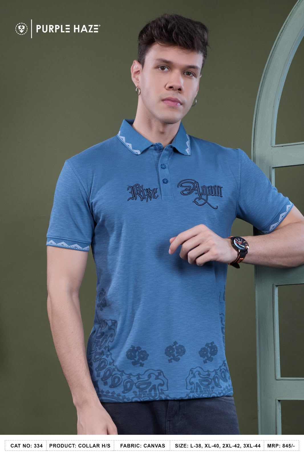Cat 334 Purple Haze Canvas Mens Tshirts Wholesale Price