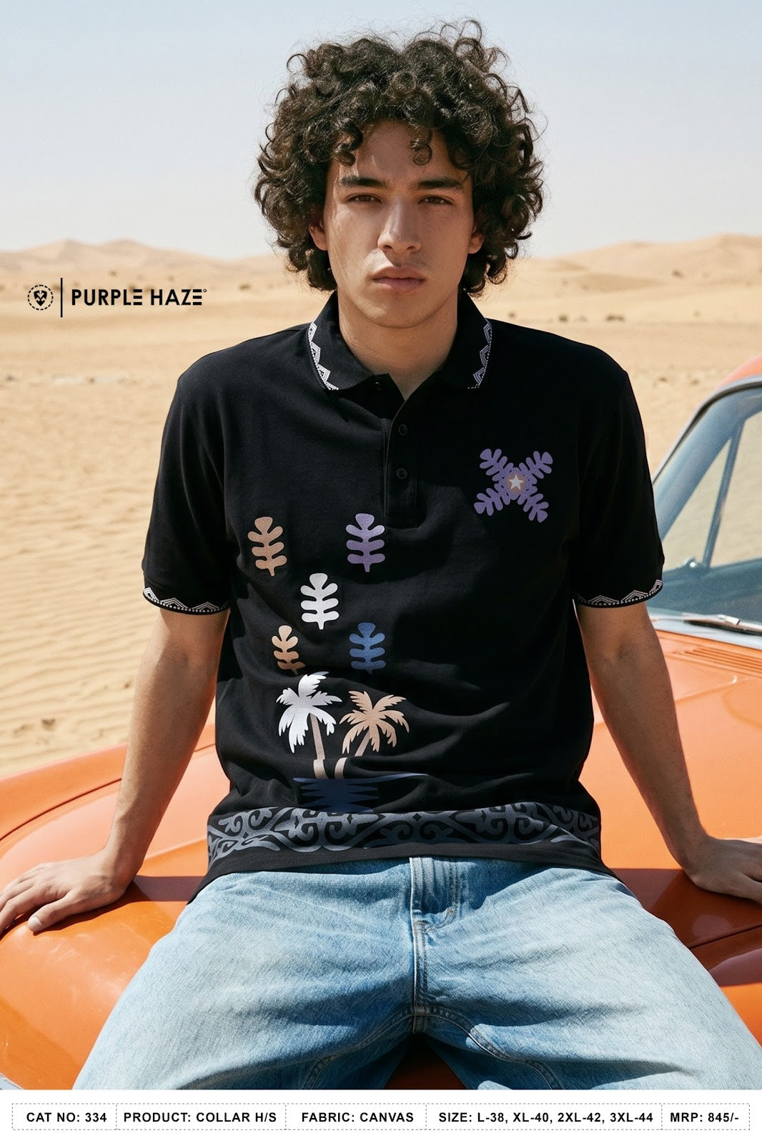 Cat 334 Purple Haze Canvas Mens Tshirts Wholesale Price