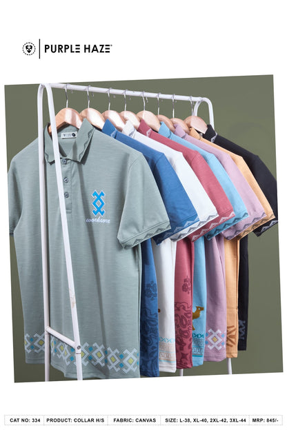 Cat 334 Purple Haze Canvas Mens Tshirts Wholesale Price
