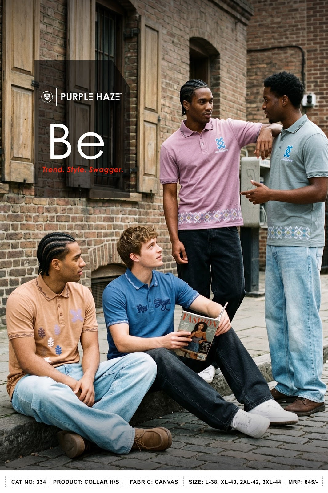 Cat 334 Purple Haze Canvas Mens Tshirts Wholesale Price