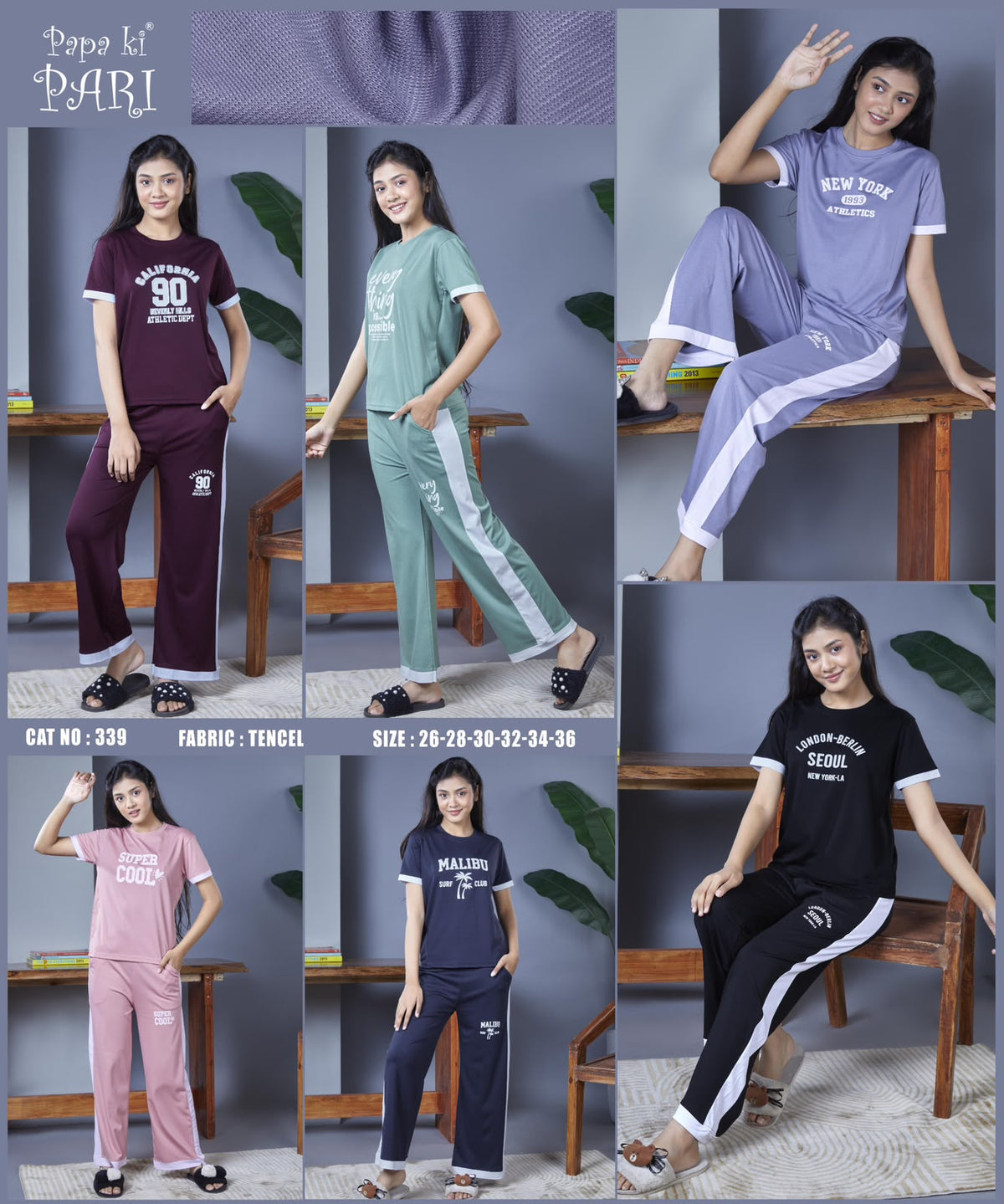 Cat 339 Papa Ki Pari Tencil Girls Co Ord Set Wholesaler India
