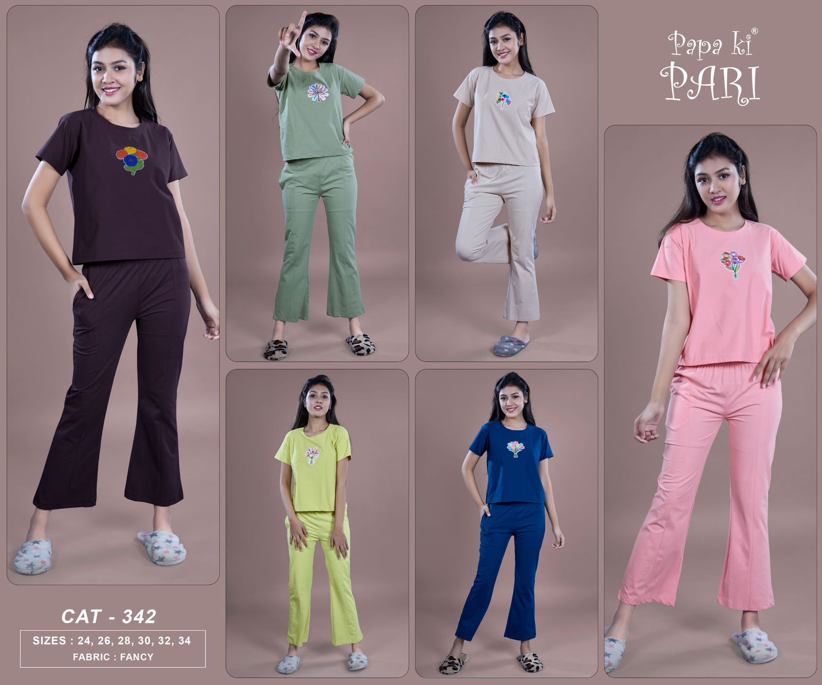 Cat 342 Plain Papa Ki Pari Cotton Girls Co Ord Set Exporter