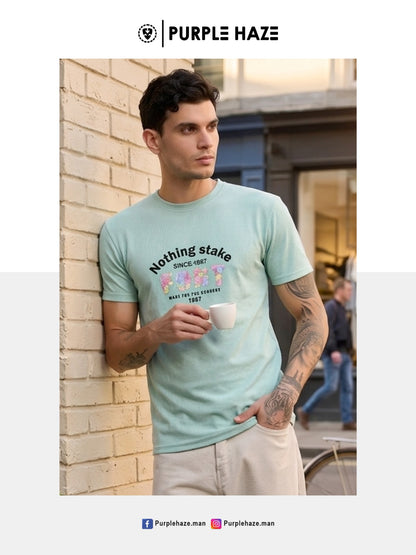 Cat 345 Dobby Purple Haze Tencil Mens Tshirts Wholesale