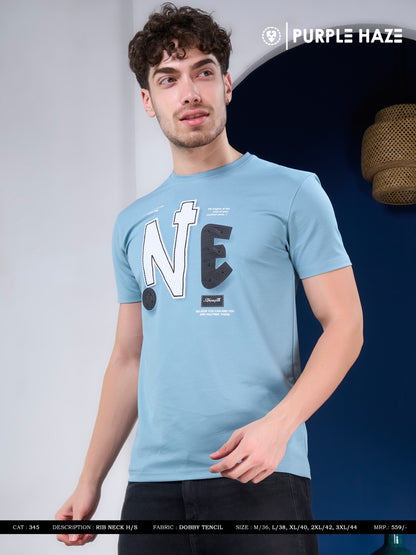 Cat 345 Dobby Purple Haze Tencil Mens Tshirts Wholesale