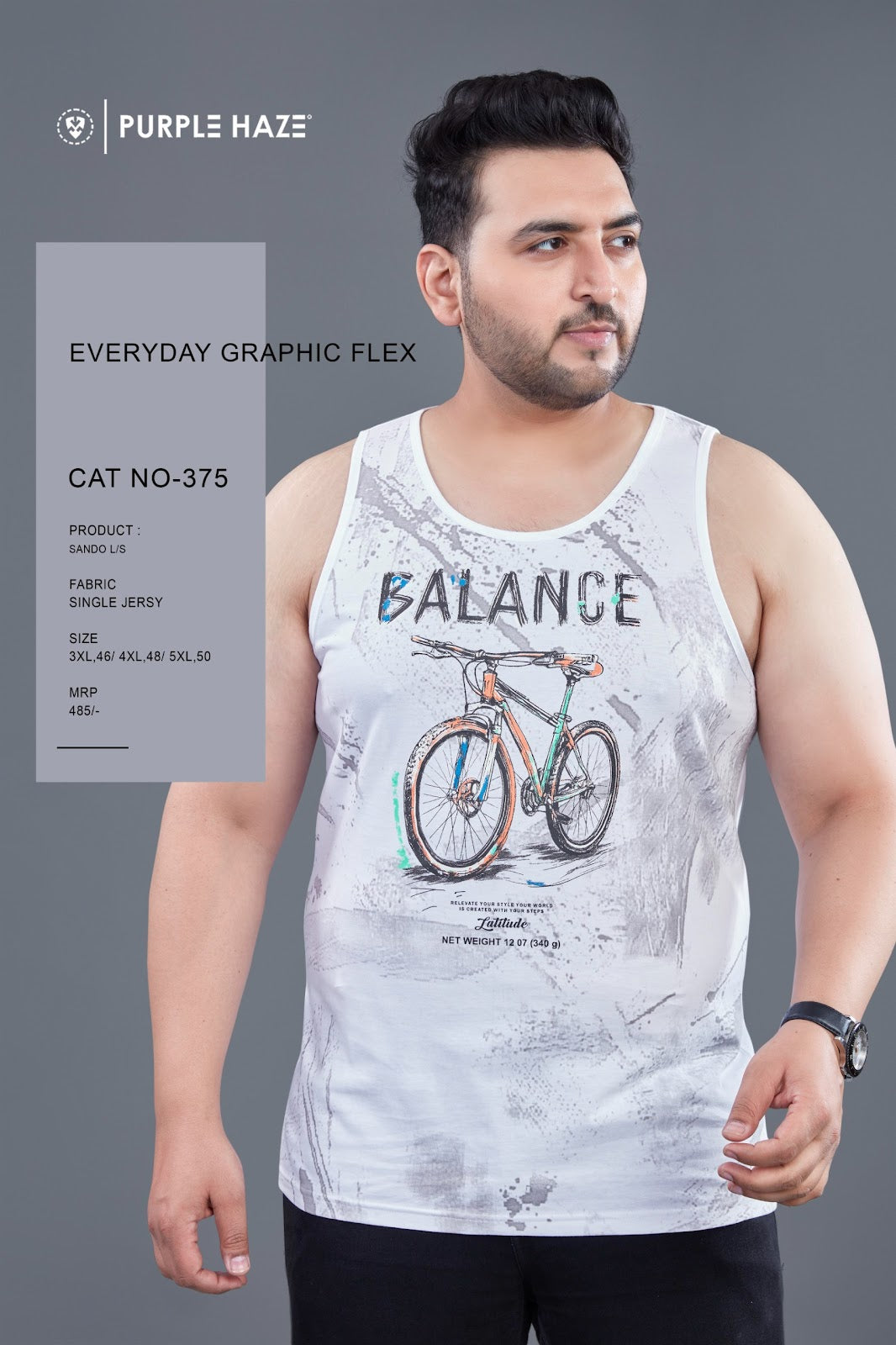 Cat 375 Purple Haze Mens Sando Exporter Gujarat