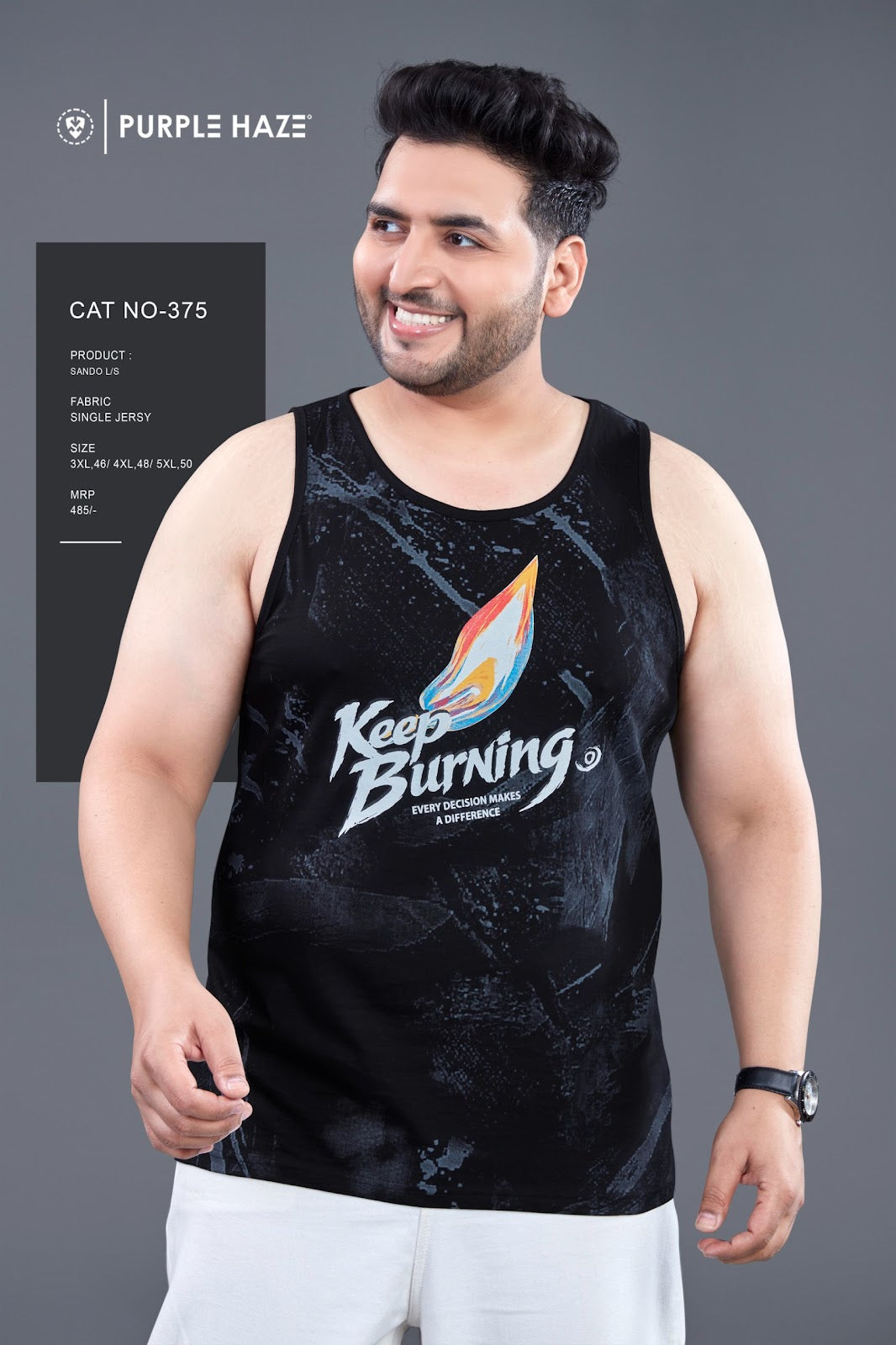 Cat 375 Purple Haze Mens Sando Exporter Gujarat