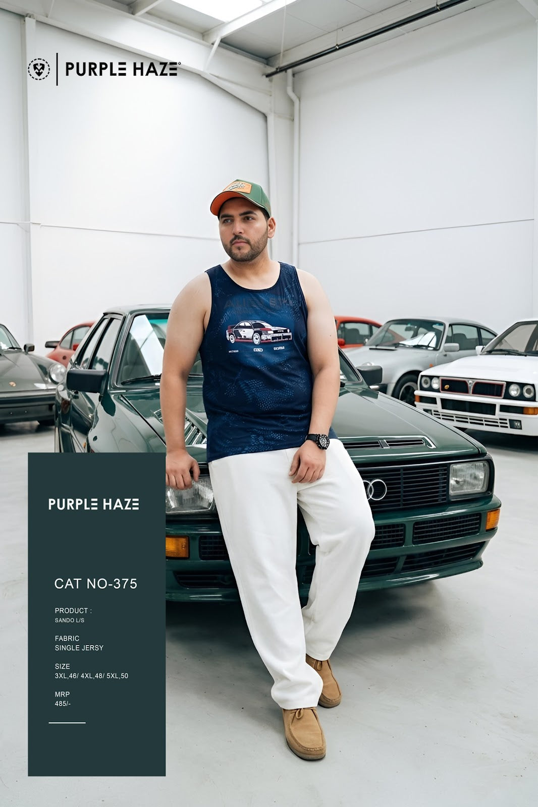 Cat 375 Purple Haze Mens Sando Exporter Gujarat