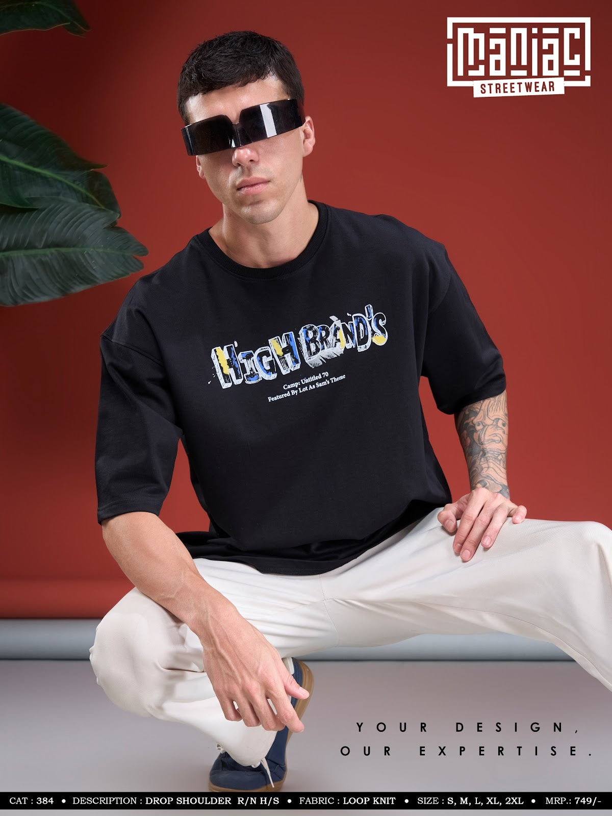 Cat 384 Maniac Loopknit Mens Tshirts Wholesaler
