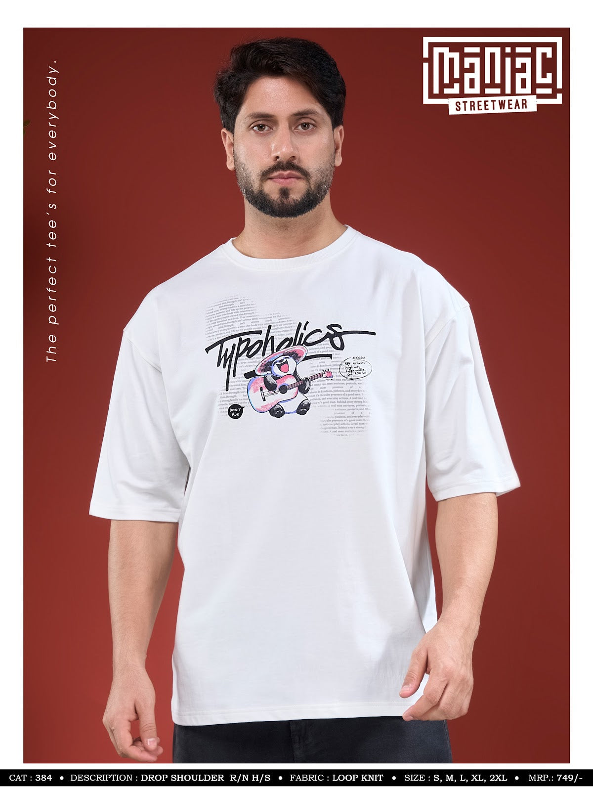 Cat 384 Maniac Loopknit Mens Tshirts Wholesaler