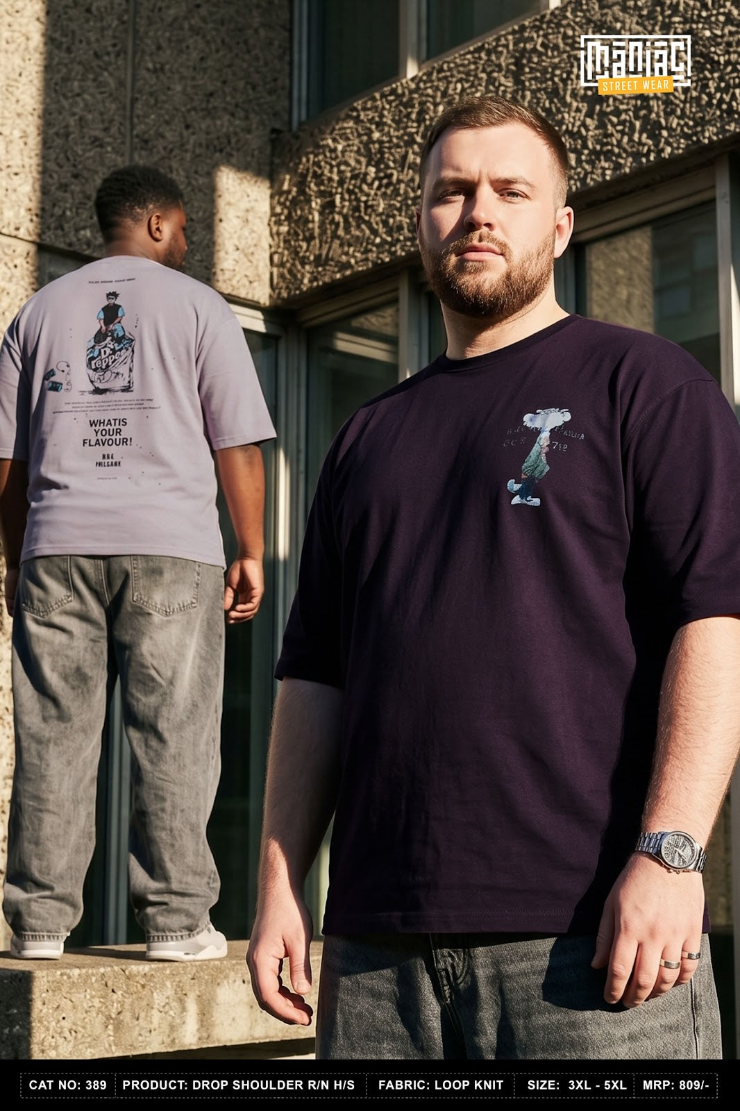 Cat 389 Maniac Loopknit Mens Tshirts Manufacturer