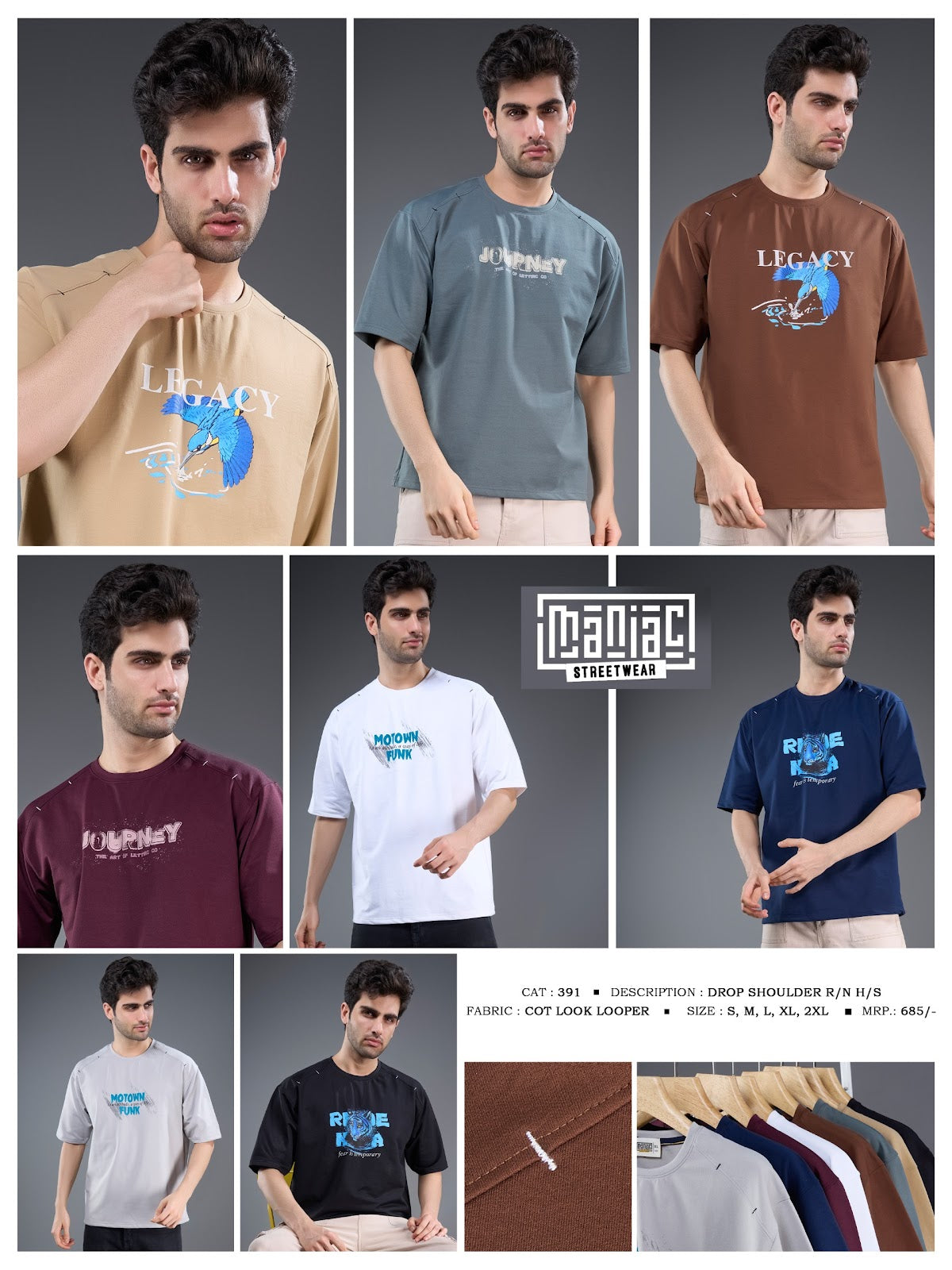 Cat 391 Maniac Looper Mens Tshirts Wholesale