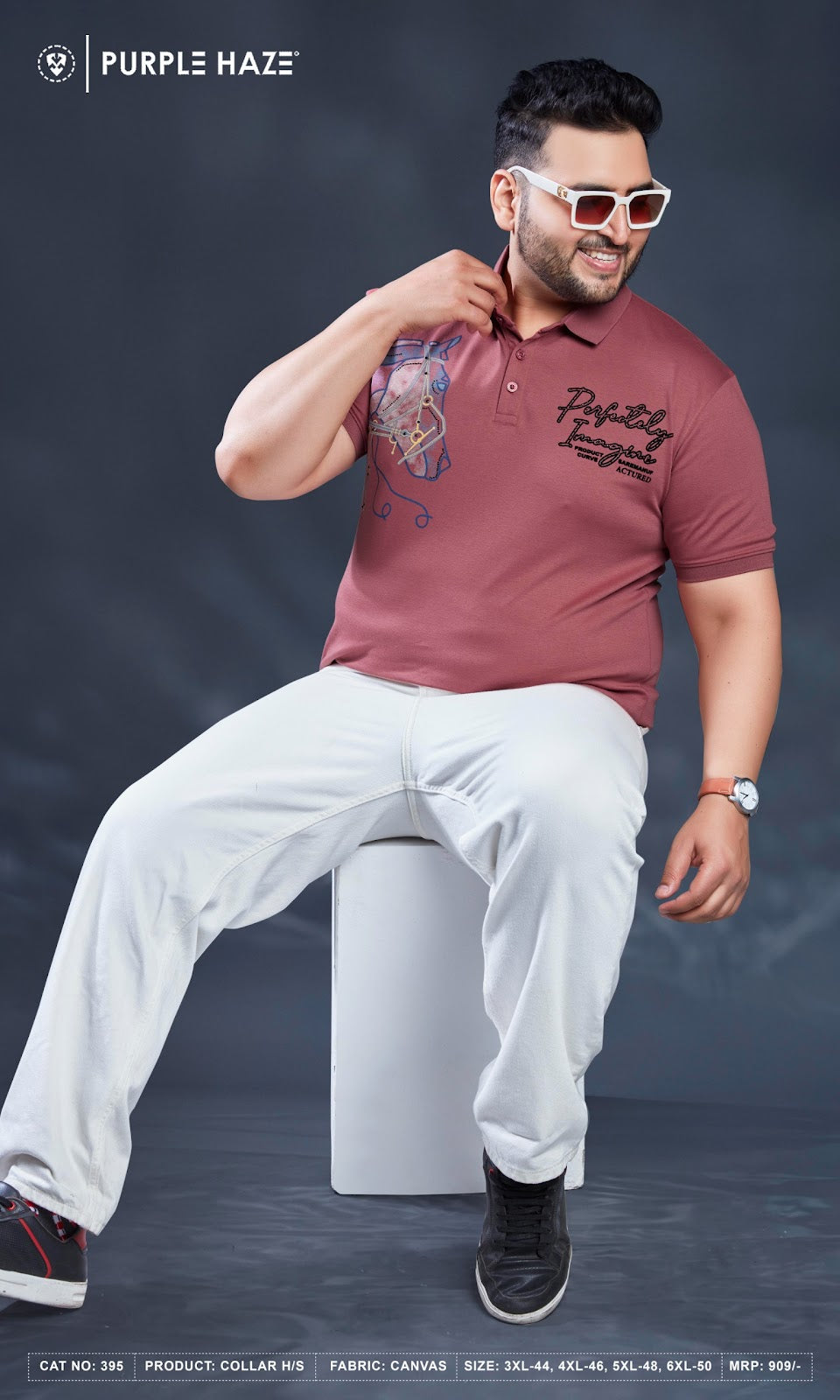 Cat 395 Purple Haze Canvas Mens Tshirts Manufacturer