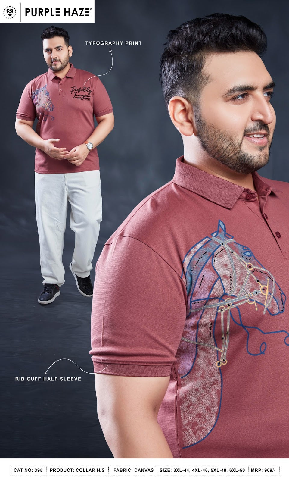 Cat 395 Purple Haze Canvas Mens Tshirts Manufacturer
