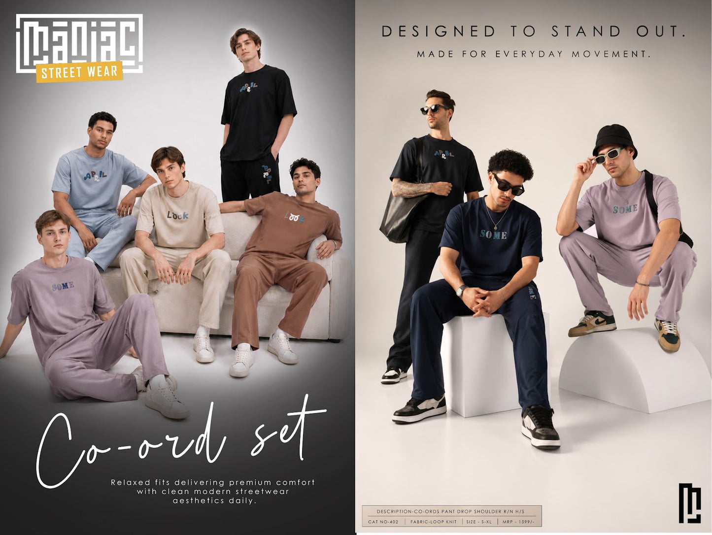 Cat 402 Maniac Loopknit Mens Co Ord Set Wholesale