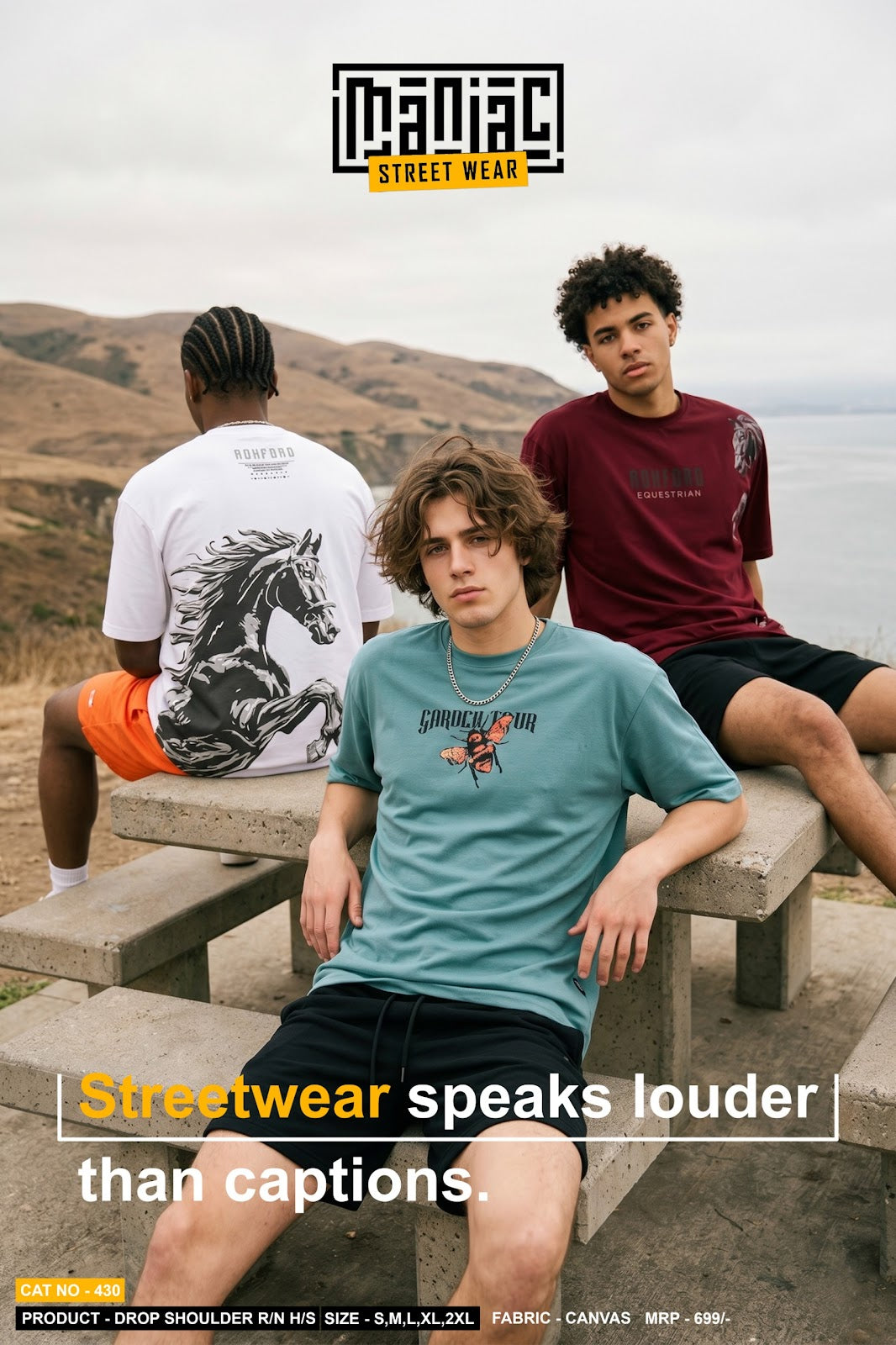 Cat 430 Maniac Mens Tshirts Wholesaler