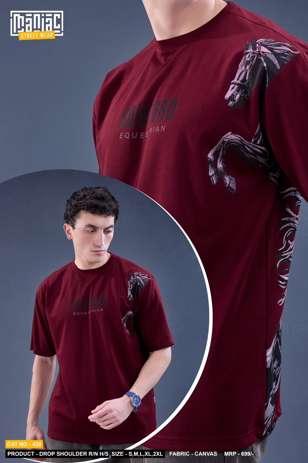 Cat 430 Maniac Mens Tshirts Wholesaler