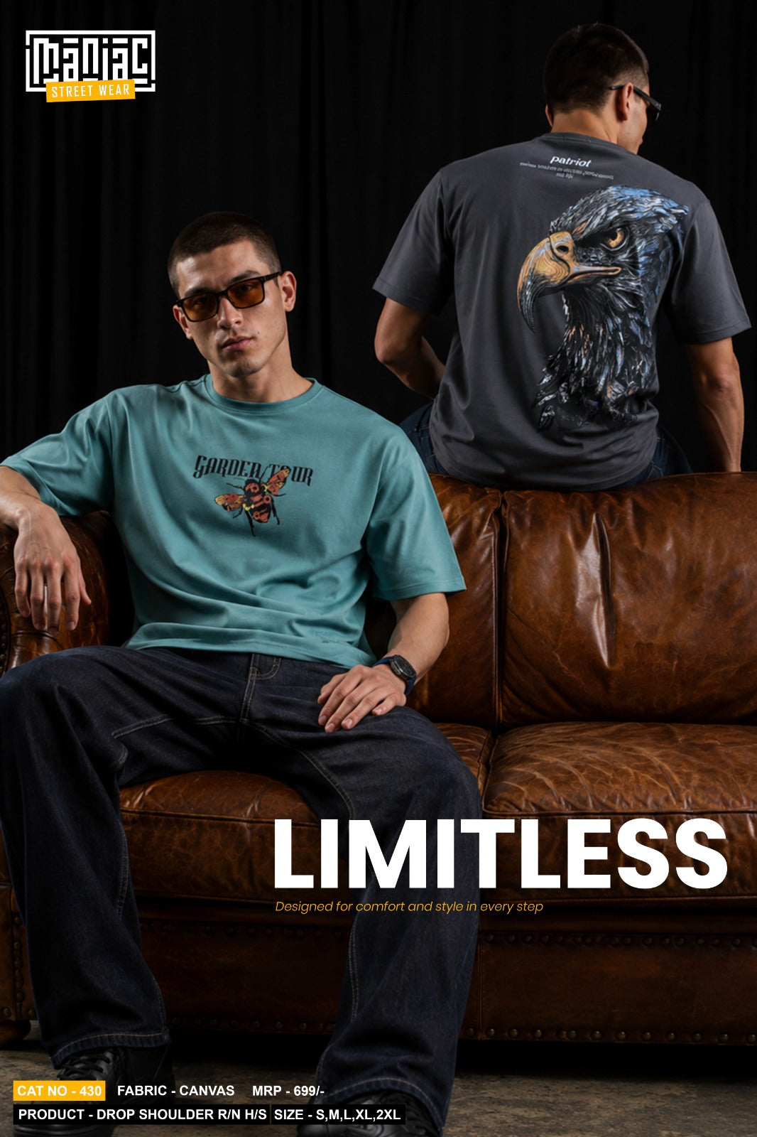 Cat 430 Maniac Mens Tshirts Wholesaler