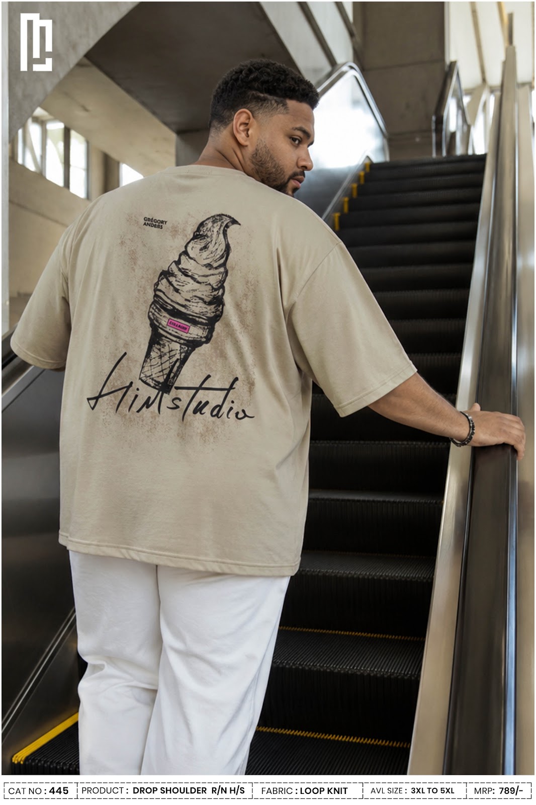 Cat 445 Plus Size Maniac Loopknit Mens Tshirts Wholesaler Gujarat