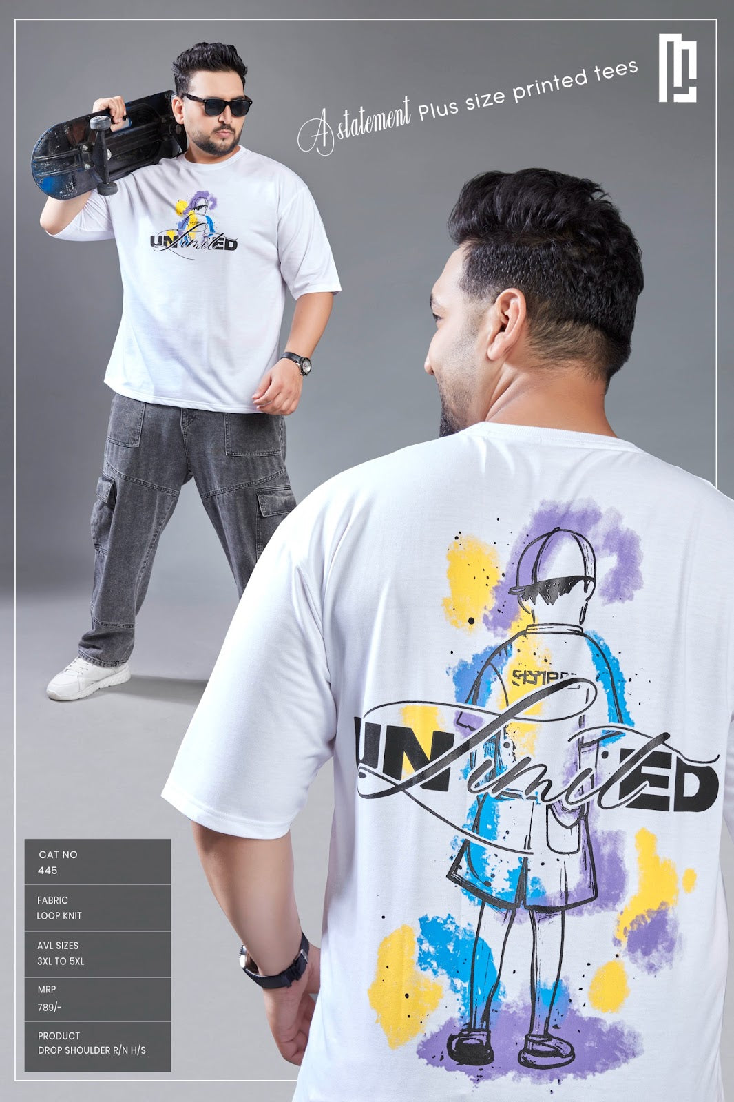 Cat 445 Plus Size Maniac Loopknit Mens Tshirts Wholesaler Gujarat