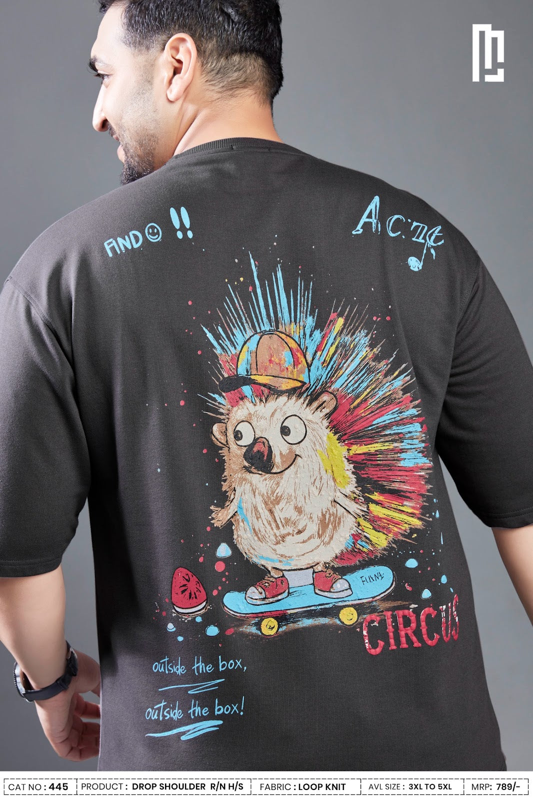 Cat 445 Plus Size Maniac Loopknit Mens Tshirts Wholesaler Gujarat
