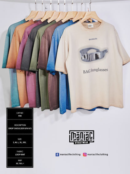Cat 448 Drop Shoulder Maniac Loopknit Mens Tshirts Wholesaler