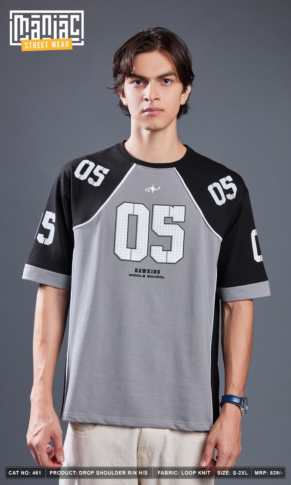 Cat 461 Drop Shoulder Maniac Loopknit Mens Tshirts Wholesale Price