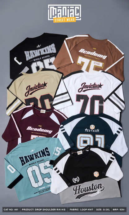 Cat 461 Drop Shoulder Maniac Loopknit Mens Tshirts Wholesale Price