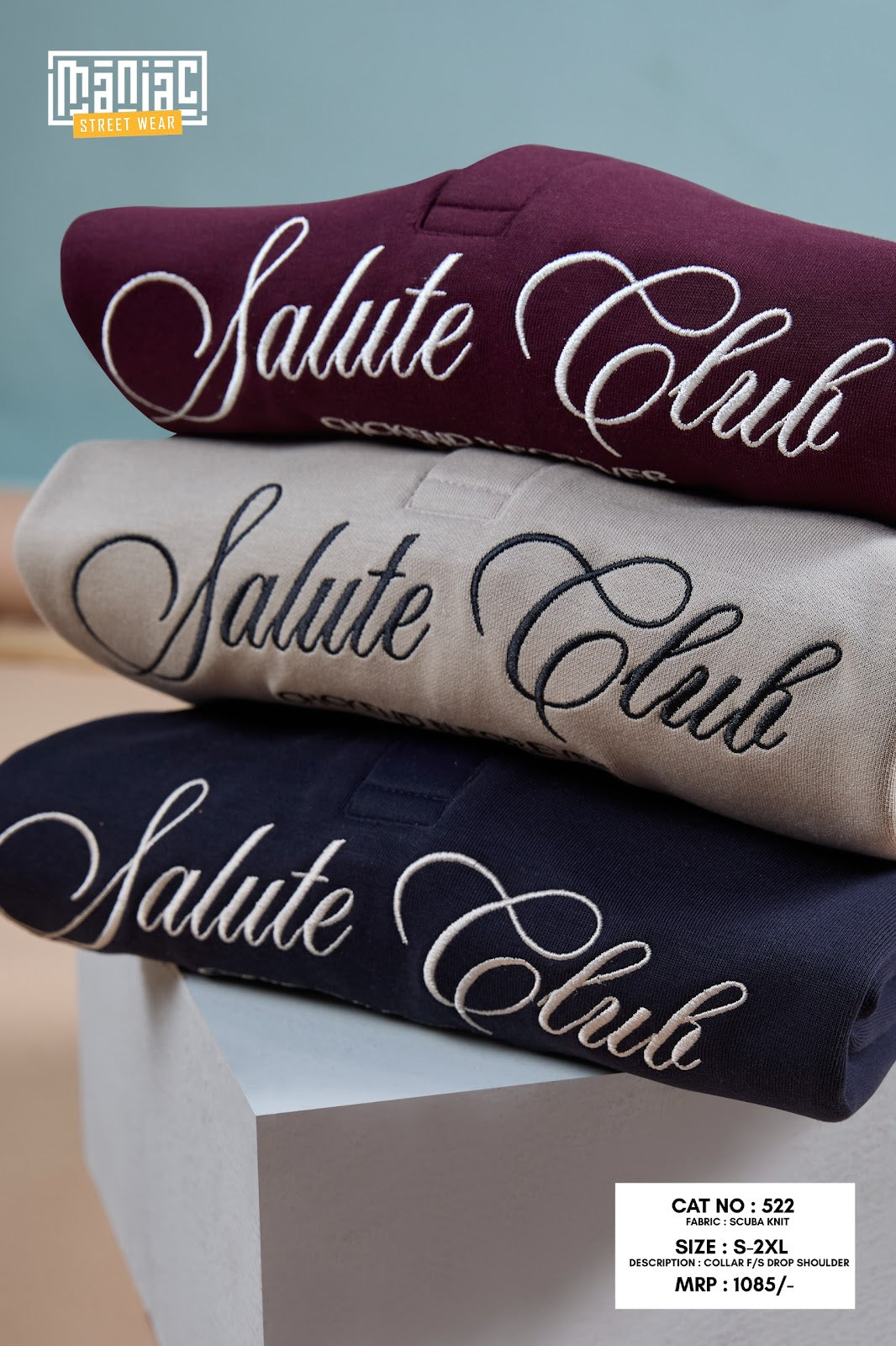 Cat 522 Full Sleeves Maniac Knit Mens Tshirts Wholesale