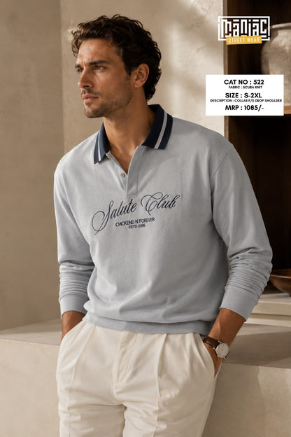 Cat 522 Full Sleeves Maniac Knit Mens Tshirts Wholesale