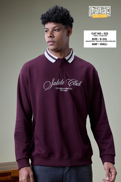Cat 522 Full Sleeves Maniac Knit Mens Tshirts Wholesale