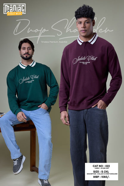 Cat 522 Full Sleeves Maniac Knit Mens Tshirts Wholesale