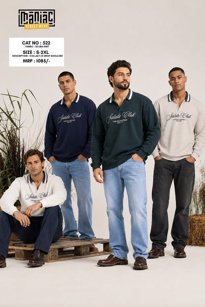Cat 522 Full Sleeves Maniac Knit Mens Tshirts Wholesale