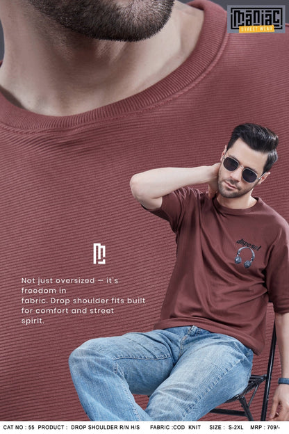 Cat 55 Maniac Cod Knit Mens Tshirts Supplier India