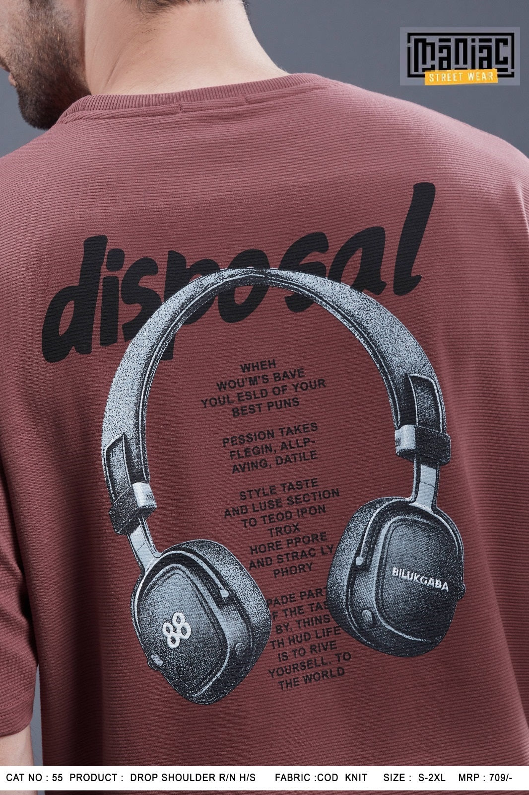 Cat 55 Maniac Cod Knit Mens Tshirts Supplier India