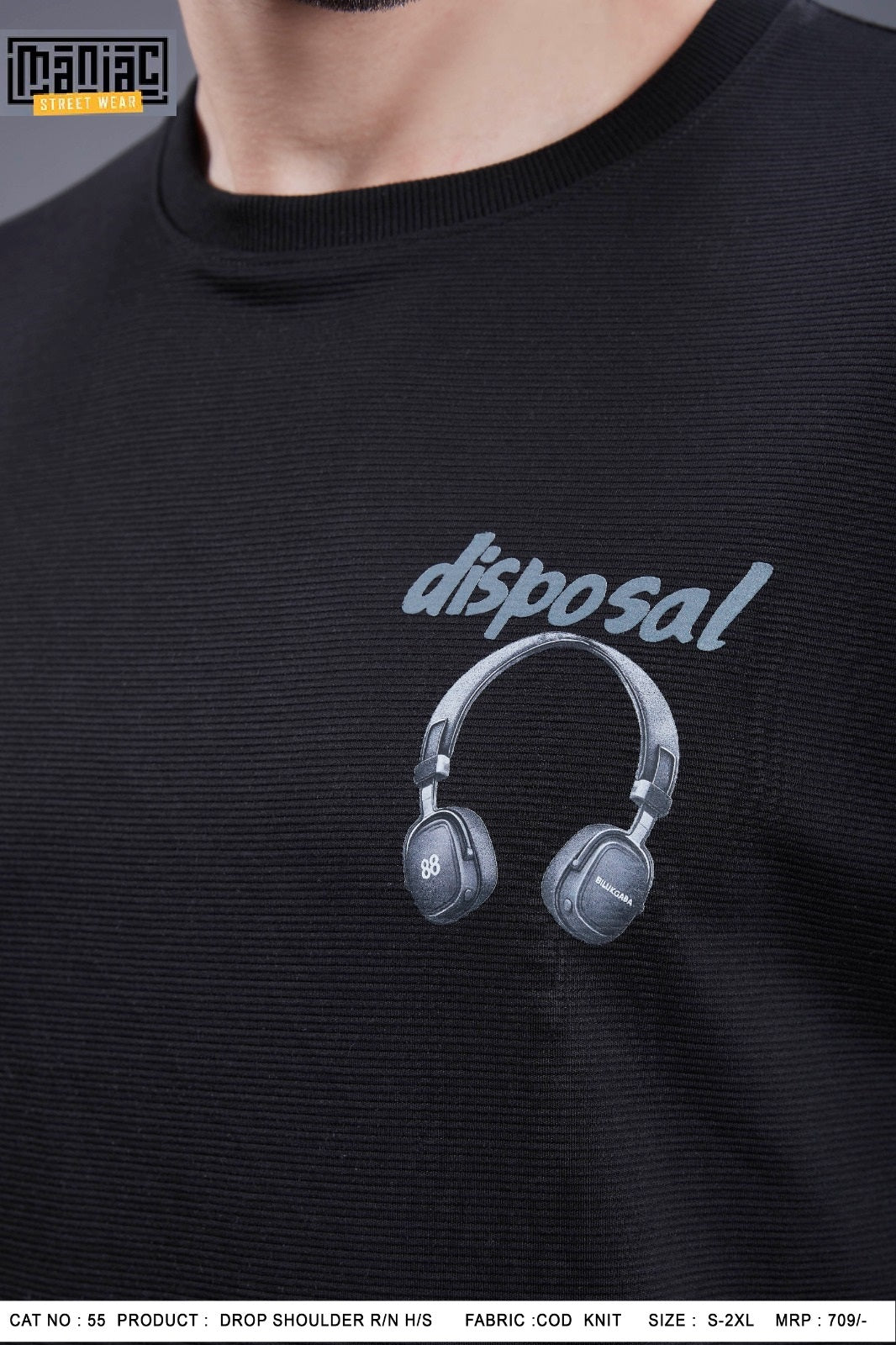 Cat 55 Maniac Cod Knit Mens Tshirts Supplier India
