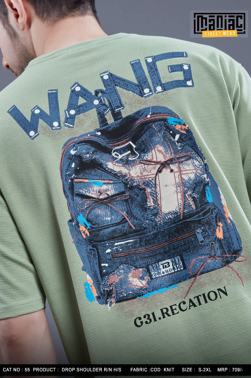 Cat 55 Maniac Cod Knit Mens Tshirts Supplier India