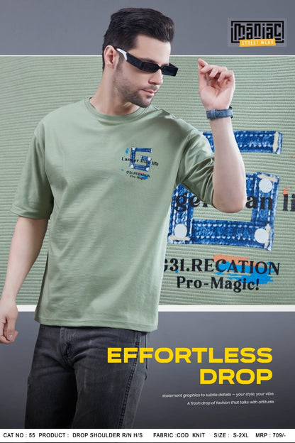 Cat 55 Maniac Cod Knit Mens Tshirts Supplier India