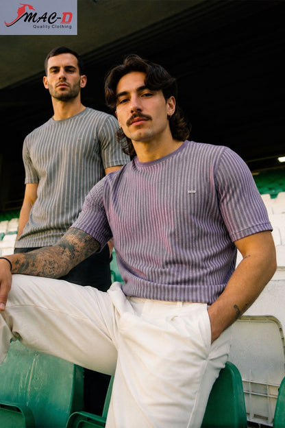 Cat 578 Mac D Vertical Strips Mens Tshirts Wholesale Rate