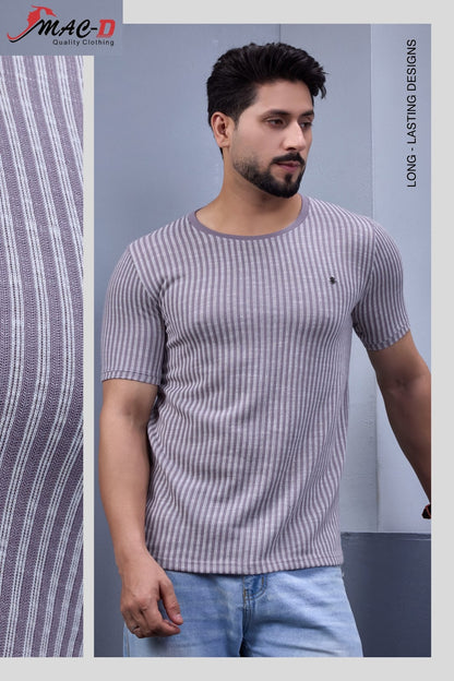 Cat 578 Mac D Vertical Strips Mens Tshirts Wholesale Rate