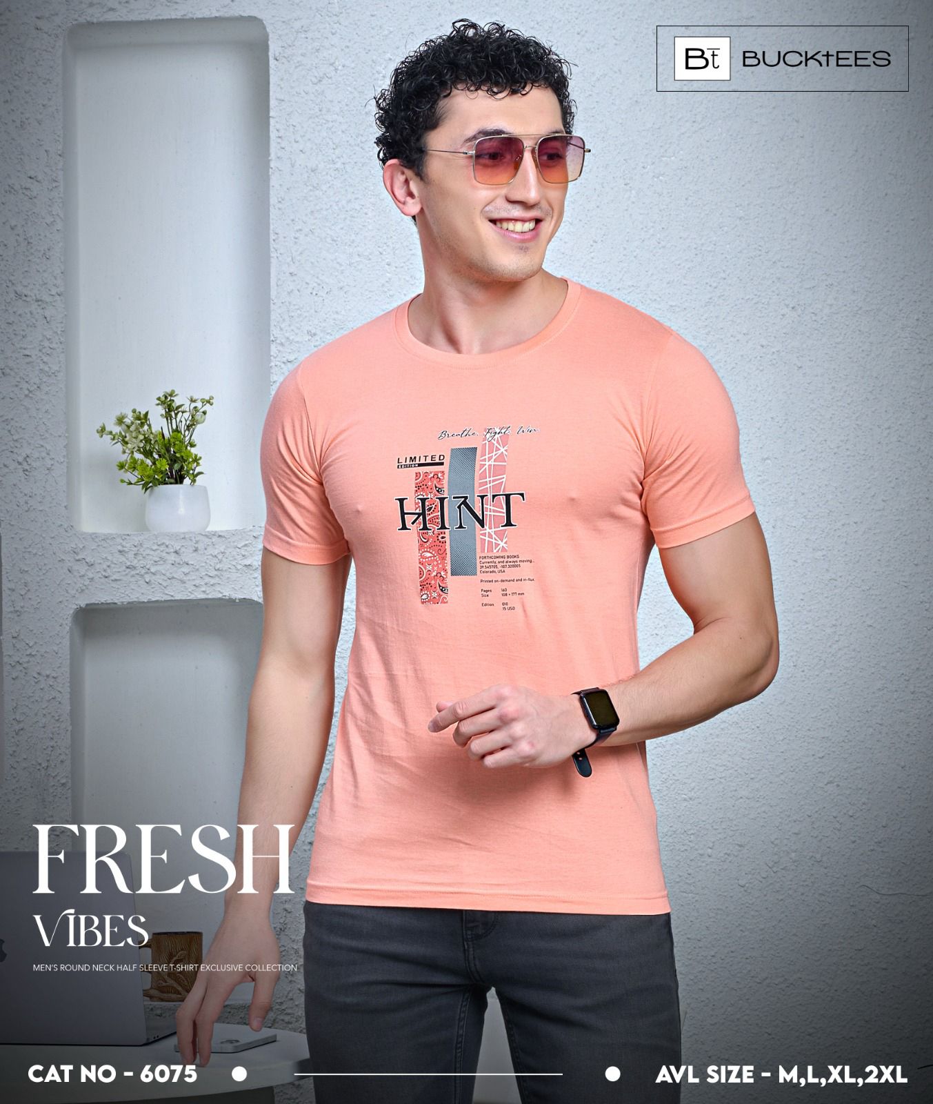 Cat 6075 Bt Cotton Mens Tshirts Exporter Ahmedabad
