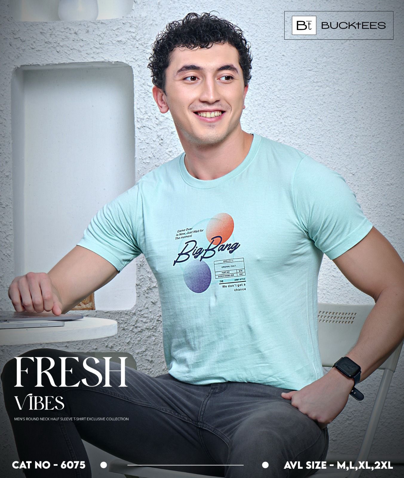 Cat 6075 Bt Cotton Mens Tshirts Exporter Ahmedabad