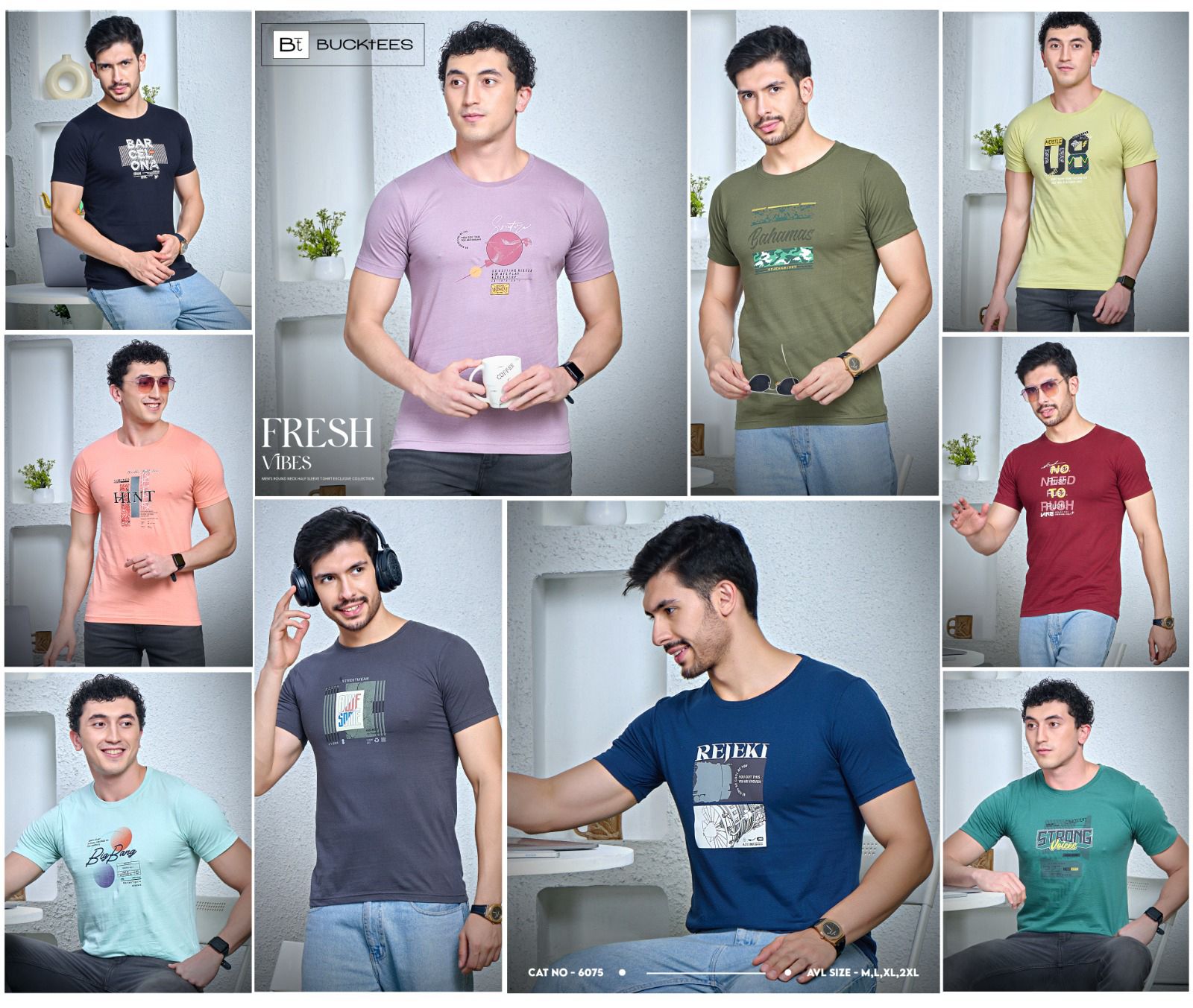 Cat 6075 Bt Cotton Mens Tshirts Exporter Ahmedabad