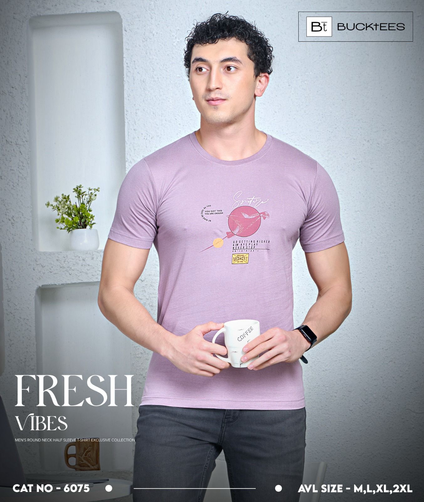 Cat 6075 Bt Cotton Mens Tshirts Exporter Ahmedabad