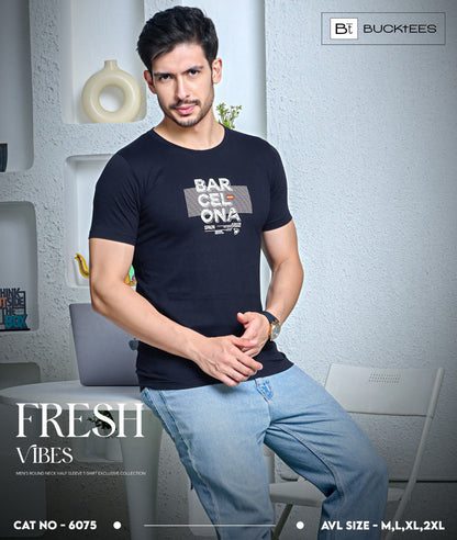 Cat 6075 Bt Cotton Mens Tshirts Exporter Ahmedabad